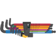 Набір Г-подібних ключів WERA, 950/9 Hex-Plus Multicolour Imperial 2, дюймових, BlackLaser, 05022640001