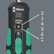 Викрутка динамометрична реверсна з бітами WERA 7515/16 Kraftform Safe-Torque Speed Universal 1, 05075851001. Фото-3