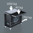 Візок інструментальний з нержавійки WERA 9701 Tool Rebel roller cabinet Stainless XXL 1, 188 од. 05150131001. Фото-11